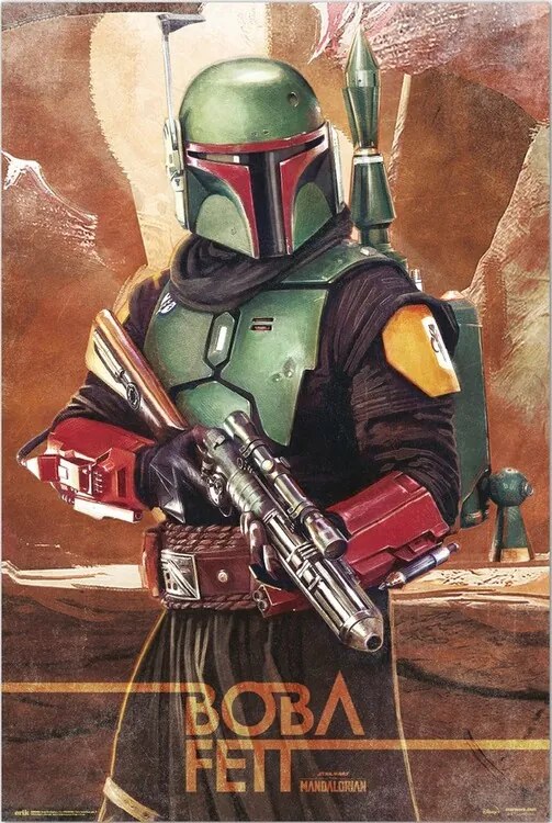 Plagát, Obraz - Star Wars: The Mandalorian - Boba Fett, (61 x 91.5 cm)