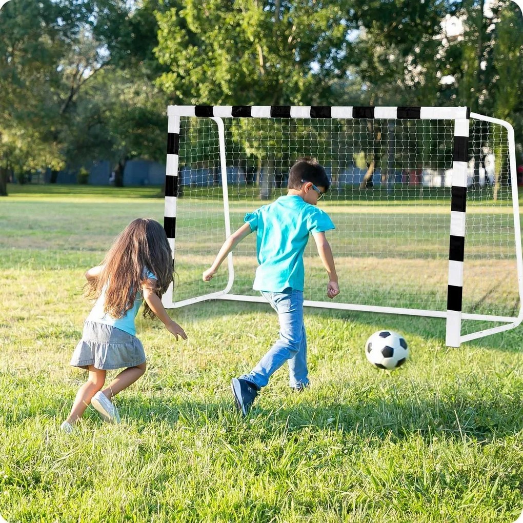 Neo-Sport Futbalová bránka 180 x 120 x 60 cm NS-464 čierna a biela