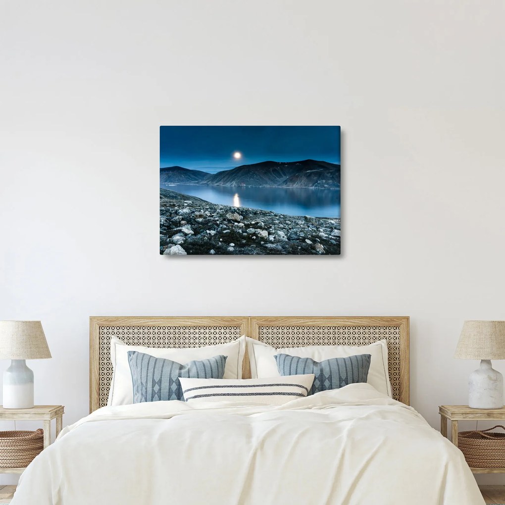 Obraz nočné krajiny, Island (70x50 cm)