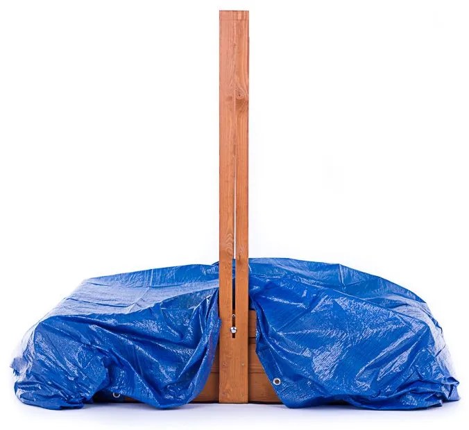 Drevené pieskovisko s lavičkami 150 cm