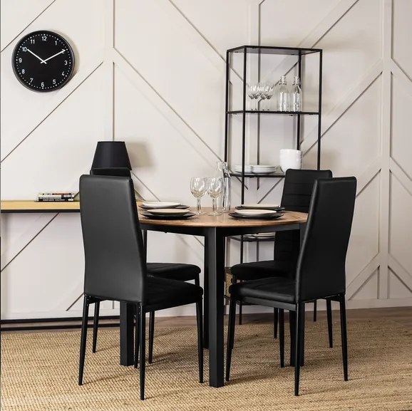 Stolička ROZZANO čierna ekokoža