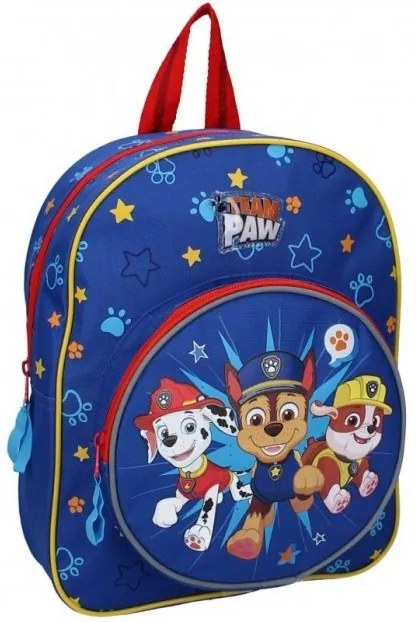 Setino - Detský / chlapčenský predškolský batoh Tlapková patrola - PAW PATROL - modrý Marschall, Chase, Ruble