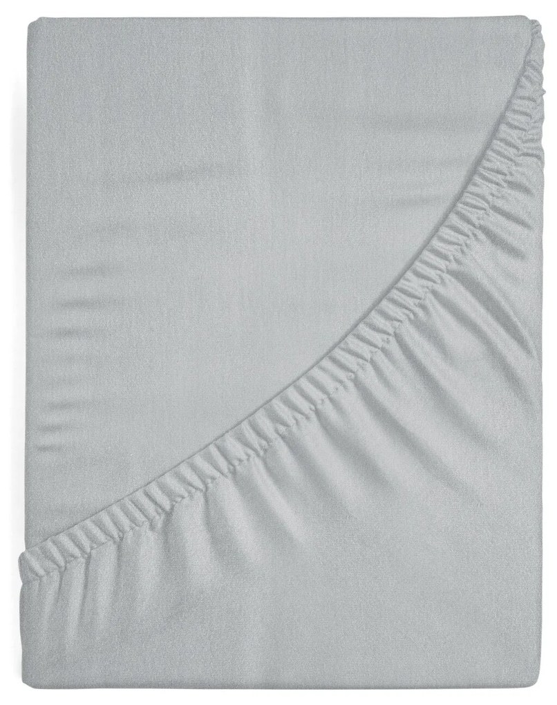 JERSEY PRESTIERADLO 200X220 CM, VÝŠKA 30 CM STRIEBORNÉ