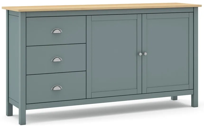 Komoda sivozelená z borovicového dreva 150x80x40 cm Misti – Marckeric