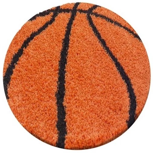 Kusový koberec Fun 6002 orange, 100x100 (priemer) kruh, oranžová, detská izba, Ayyildiz