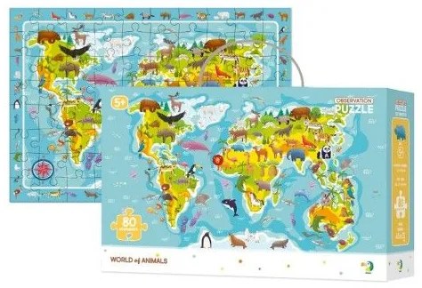 Svet zvierat Puzzle 45x31cm 80 dielikov