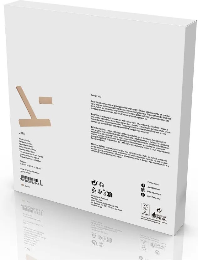 Béžová stierka s držiakom 22 cm Ume – Zone