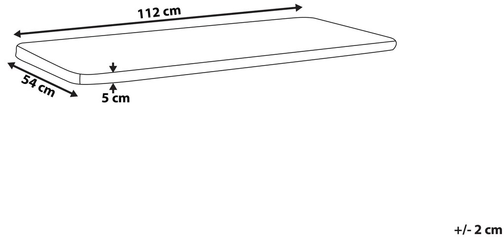 Vankúš na lavičku 112 x 54 cm biely VIVARA Beliani