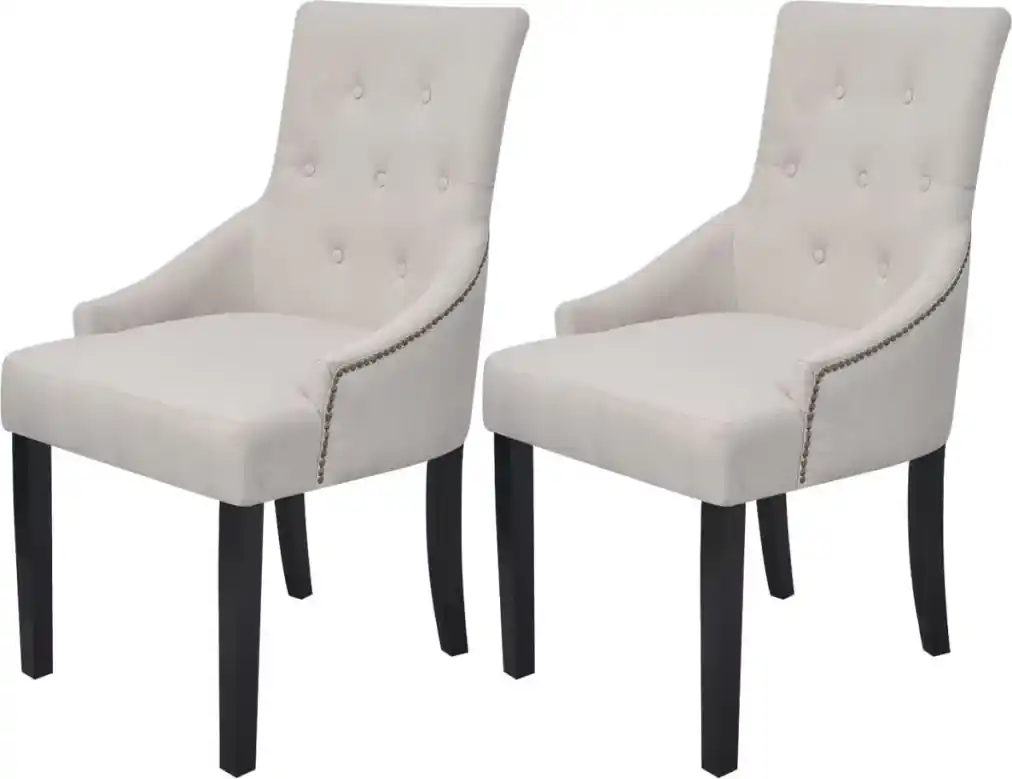 242402 Edco Kuchynské stoličky, polyester, krémová farba 2 ks | BIANO