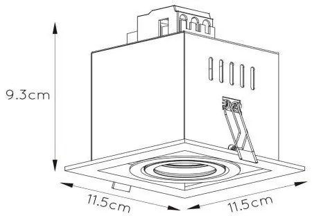 Lucide 09926/01/30 - Podhľadové svietidlo CHIMNEY 1xGU10/50W/230V
