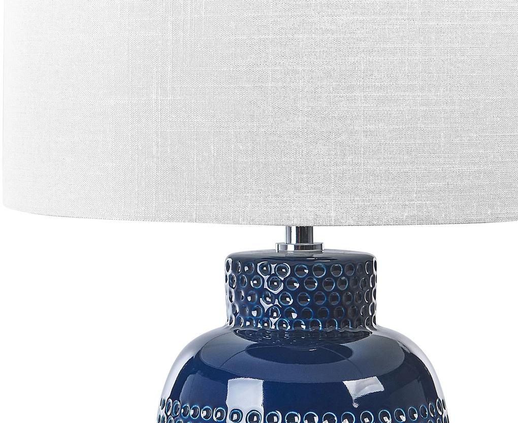 Keramická stolná lampa námornícka modrá PERLIS Beliani