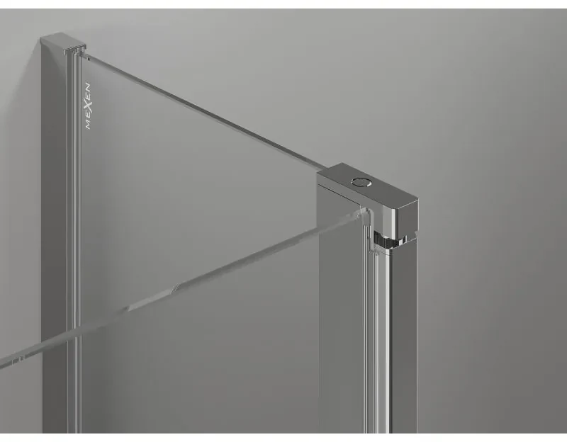 Mexen, Mexen Mist Duo výklopný sprchový kút 115 x 90 cm, priehľadný, chróm - 8A4-115-090-01-00