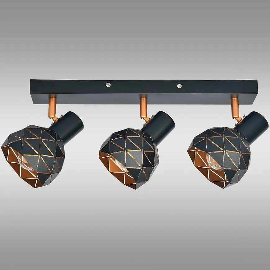 Stropné bodové svietidlo Puzzle 3 AS-PUE143B black LS3