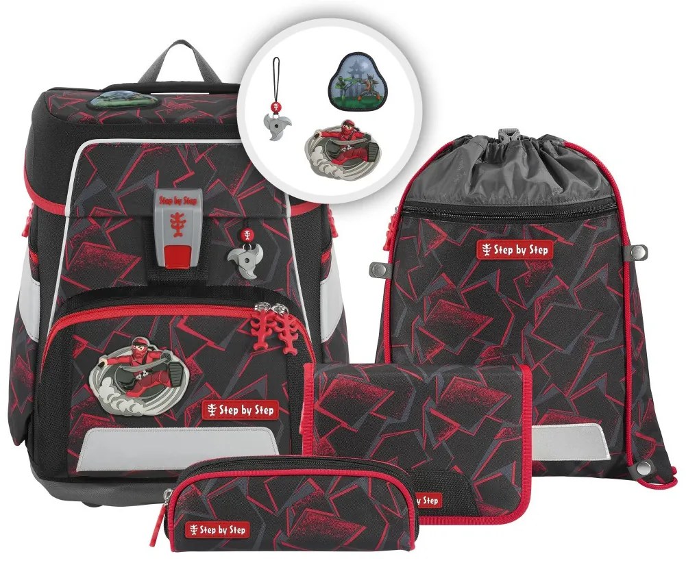 Školská aktovka Step by Step SPACE, Ninja Yuma - 5-dielna súprava