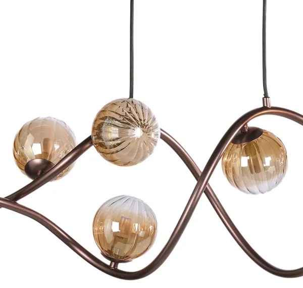 ONLI - Luster na lanku FRIDA 8xG9/10W/230V medená