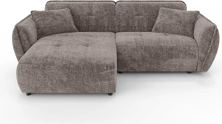 Taupe ženilková rohová pohovka (ľavý roh/s leňoškou) Nelia – Ropez