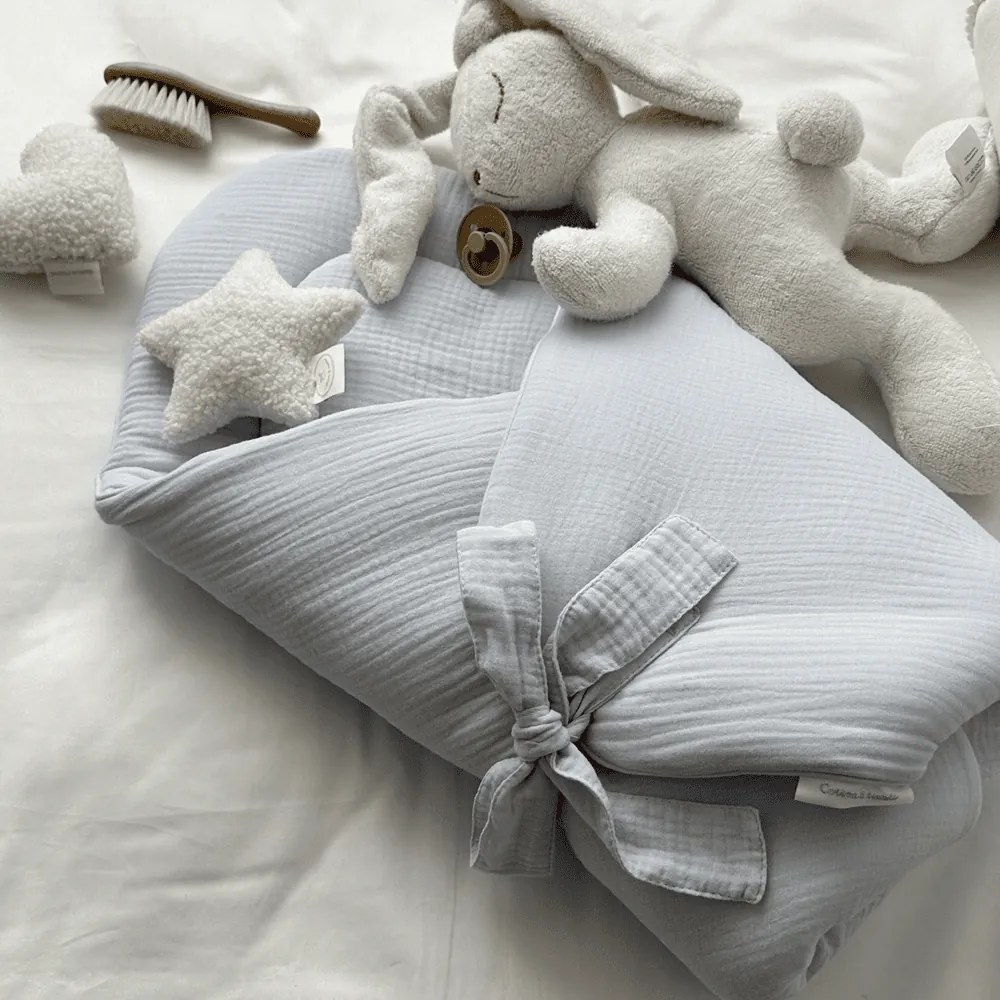 Mušelínová zavinovačka svetlo modrá 70x70cm