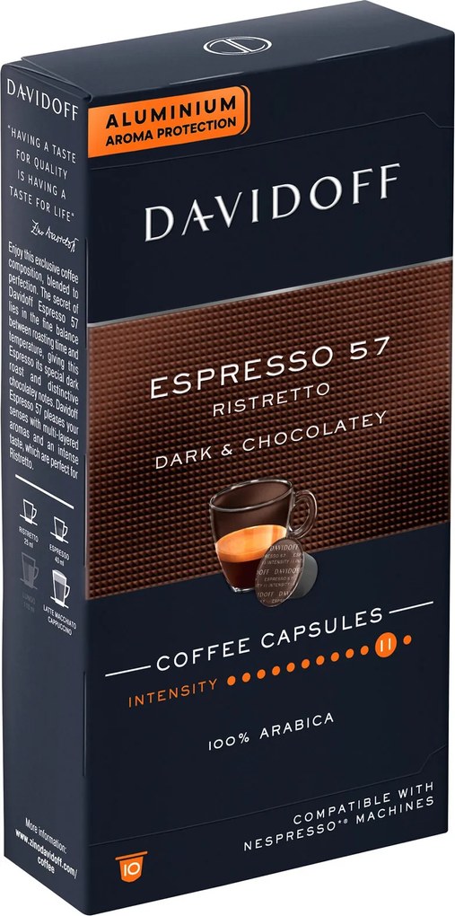 DAVIDOFF CAFÉ Espresso 57 Ristretto – 10 kapsúl