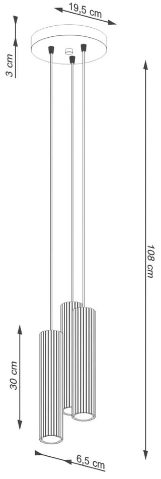 Biele závesné svietidlo ø 19,5 cm Gleam – Sollux