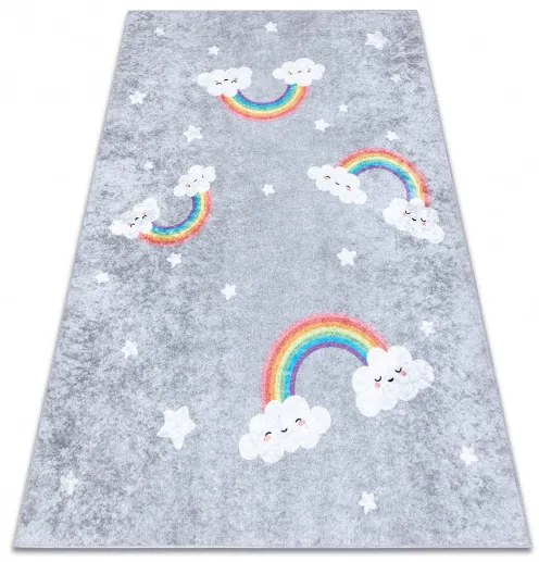 Dywany Łuszczów, Detský kusový koberec Junior 52063.801 Rainbow grey, 120x170, šedá, detská izba