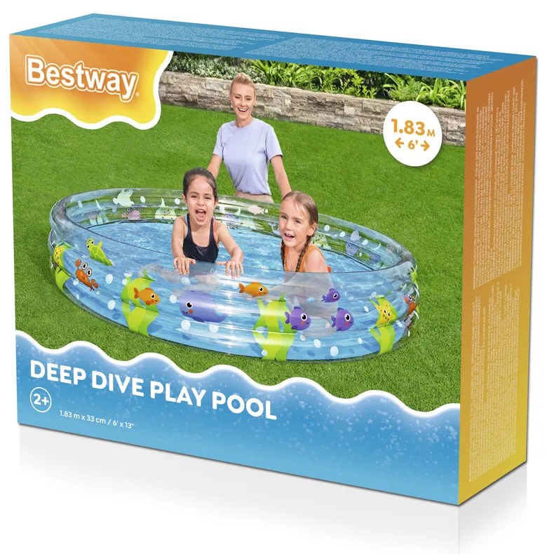 Bestway Nafukovací bazén Morský svet 183 x 33 cm - Bestway 51005