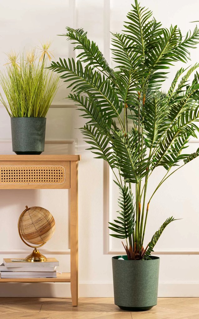 PLASTOVÝ KVETINÁČ ALOE TX 25,5X27 CM TMAVOZELENÁ