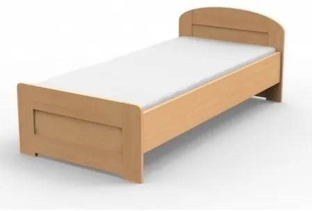 Texpol PETRA - masívna buková posteľ  s rovným čelom pri nohách 200 x 200 cm, buk masív