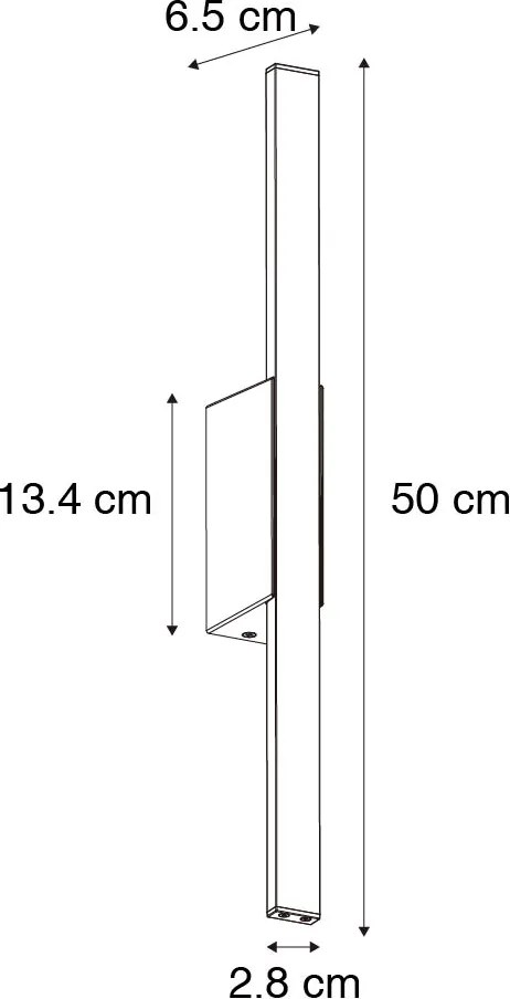 Moderné vonkajšie nástenné svietidlo čierne vrátane LED IP54 - Jamal