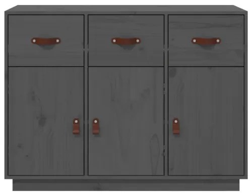 vidaXL Komoda sivá 100x40x75 cm borovicový masív-