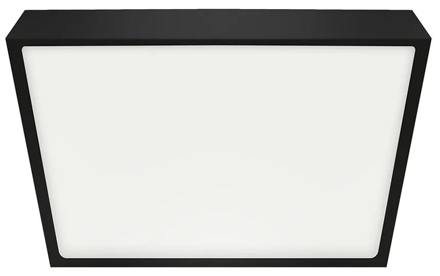 Emithor Stropné LED svietidlo LENYS III. 27025, 19 x 19 cm, 18W, IP20/IP44, čierna, 19 x 19 cm