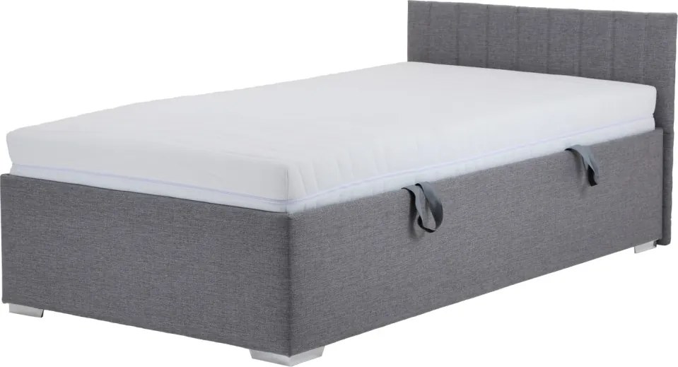 Posteľ s univerzálnym čelom Dafne 110x200 cm, holubia šedá tkanina