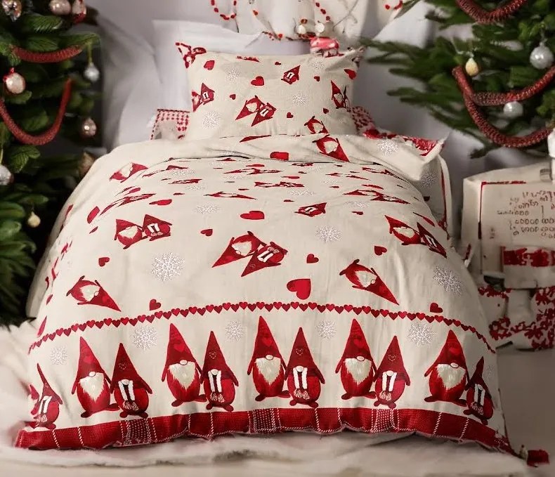 Obliečky Vianočná pohoda C Bavlna 70x90 140x200 cm