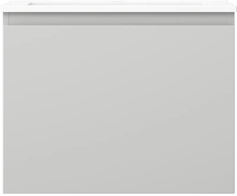 Mexen Orio, kúpeľňová skrinka 60 cm s umývadlom Otis, 1 zásuvka, šedá matná/biela matná, 91A10-06047-1-BF62-W18M01