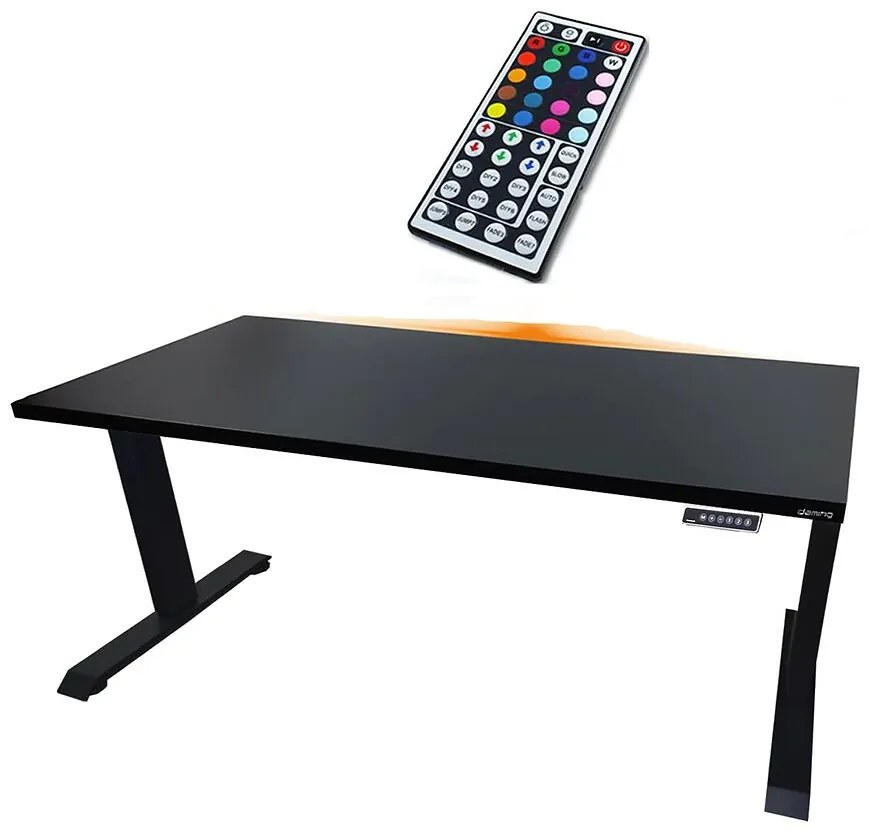 Písací Stôl Low Elektr. Čierna 120x60x2,8 Model 1