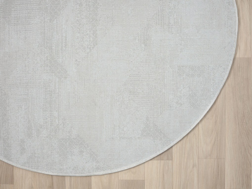 My Flair, Kusový koberec My Life CA60018 creme kruh, 120x120 (priemer) kruh, béžová, chodba / predsieň