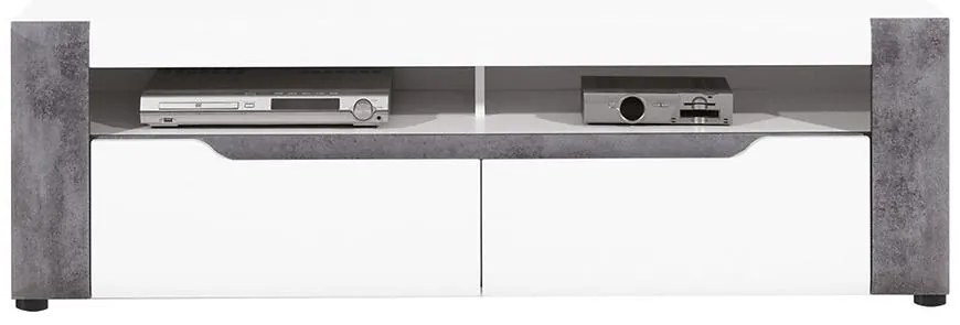 TV stolík Brando B01 Biela/Betón