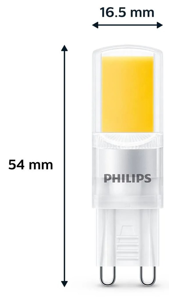 Philips LED žiarovka G9 3,2W 400lm 2700K číra 3 ks