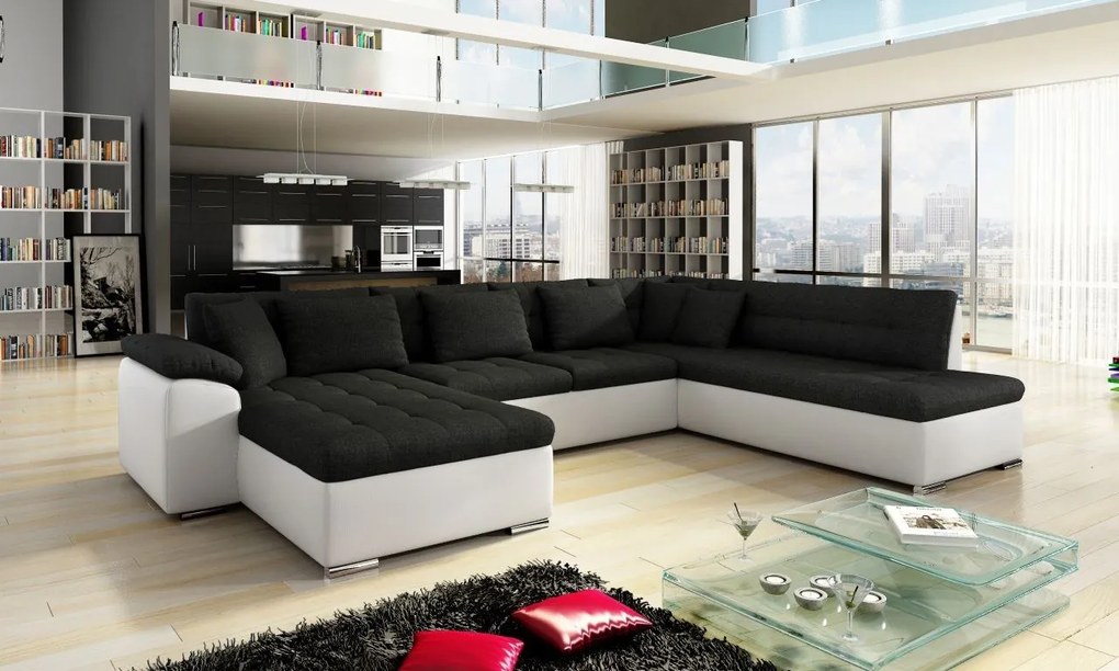 Rohová sedacia súprava Tony Bis, Dostupné poťahy: Uttario Velvet 2960 + Uttario Velvet 2960 + Senegal 818, Strana: Ľavá - U