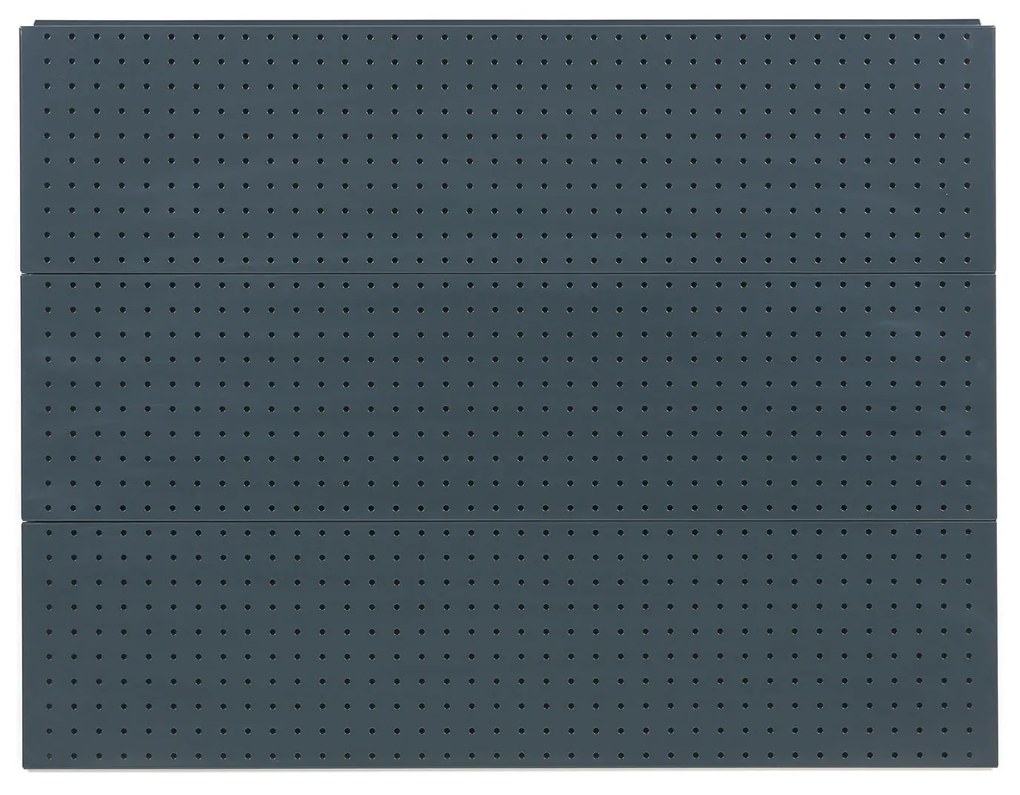 Predajný regál jednostranný, perfo steny, 2200 x 1000 x 450 mm, základný, antracit