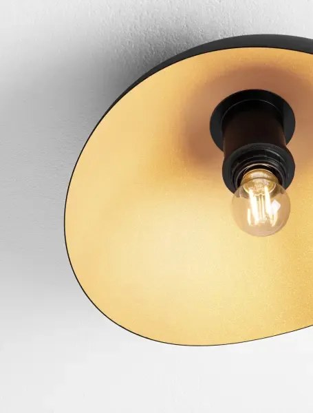 LED čierno-zlaté dizajnové stropné svietidlo Opsi 30