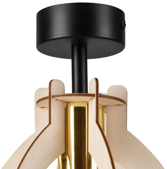 Prisadený luster LANDO 1xE27/15W/230V buk