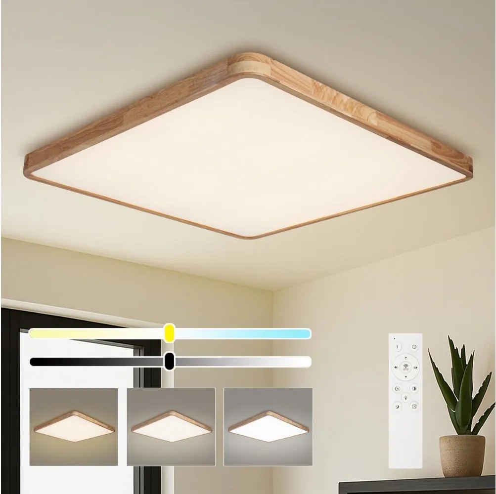Brilagi - stmievateľné LED svietidlo WOODLINE SQUARE LED/180W/230V dub 100x100 cm + DO