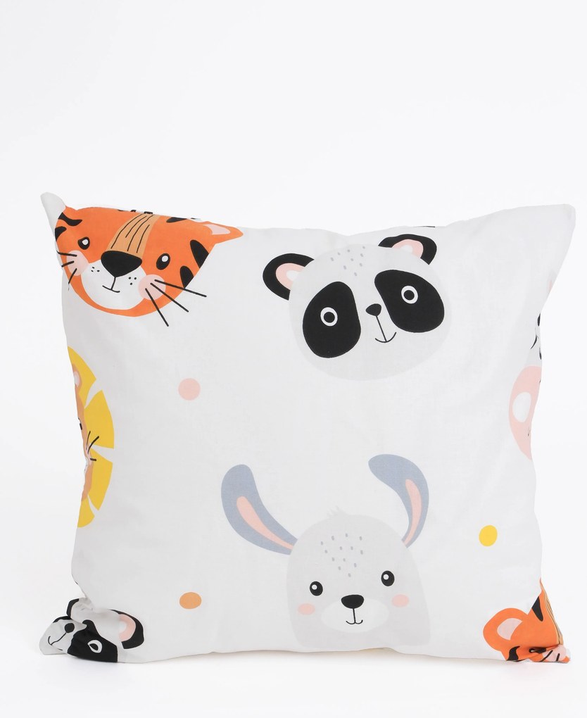 Bavlnená obliečka na vankúšik Renforcé 40 × 40 cm – Zvieratká v Zoo