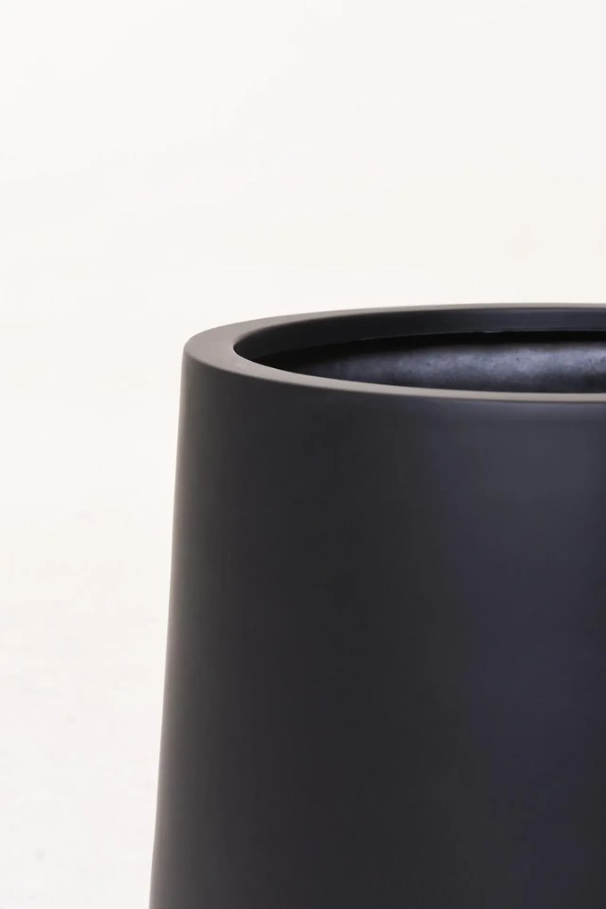 Kvetináč VEKRA, sklolaminát, výška 40 cm, čierna