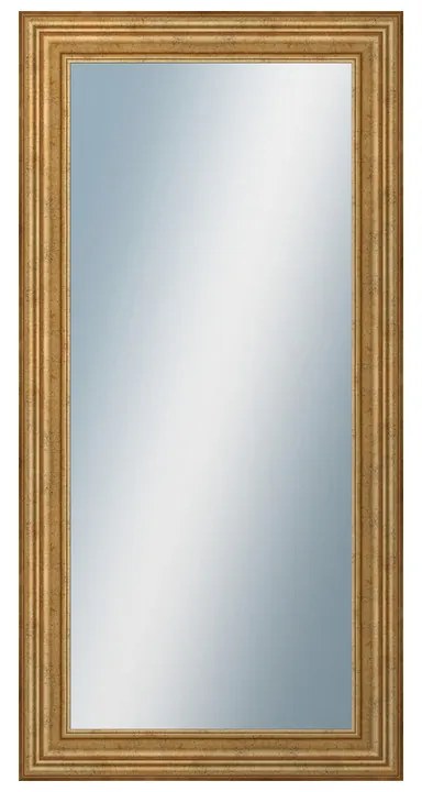 DANTIK - Zrkadlo v rámu, rozmer s rámom 50x100 cm z lišty HRAD zlatá patina (2822)