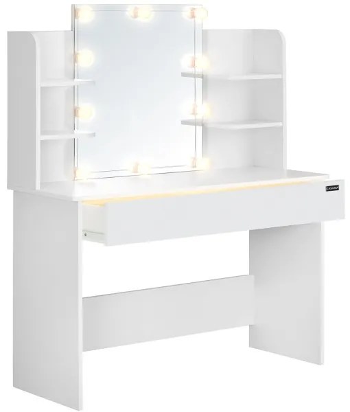 Toaletný stolík Lucia biela 108x140x40cm LED