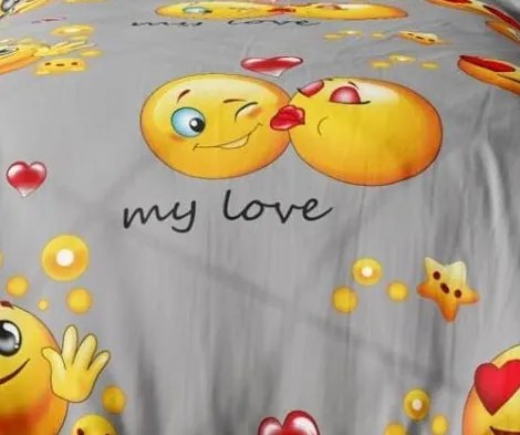Bavlnené obliečky Homa SMILEY MY LOVE 2-dielna sada 140x200 cm