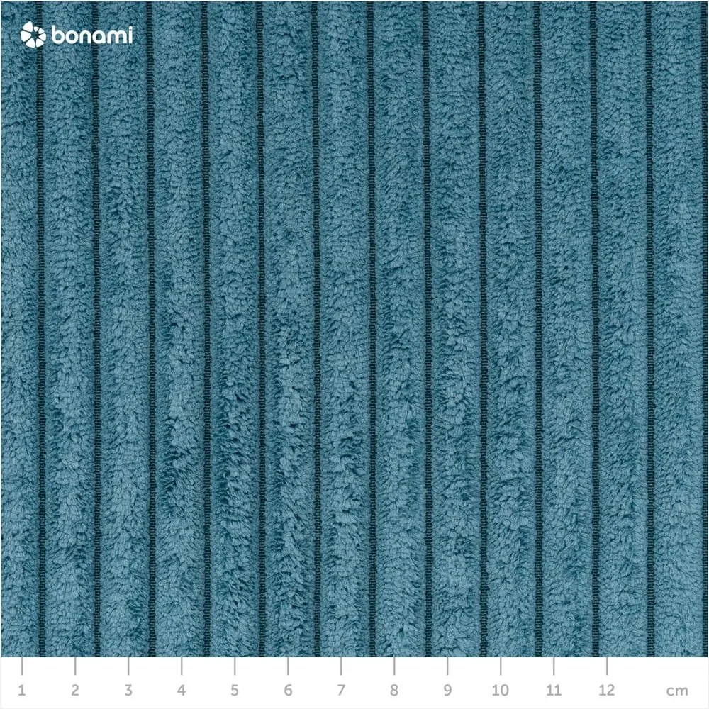 Tyrkysovomodrá menčestrová rozkladacia rohová pohovka Sara – Ropez