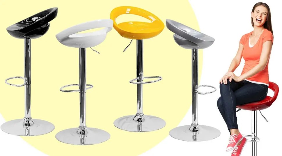 Barové stoličky Kitti, 2 ks, biele