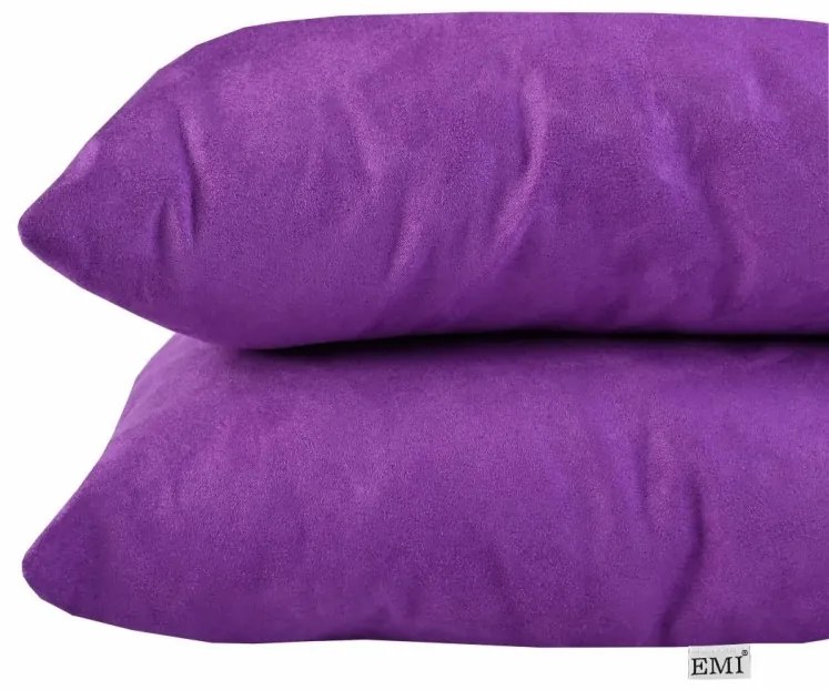 Vankúš fialový semiš EMI, Vankúš 40x40 cm